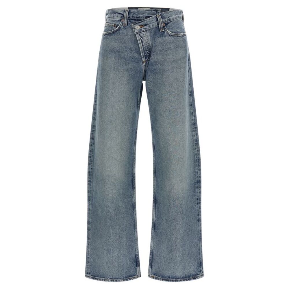 Agolde Blue Cotton Relaxed Fit Women's Jeans